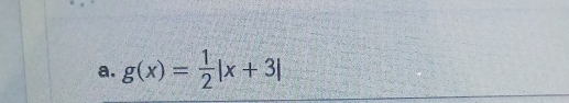 g(x)= 1/2 |x+3|