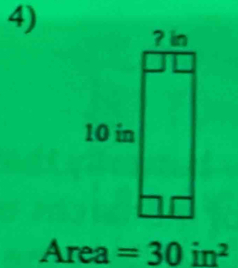 Area =30in^2