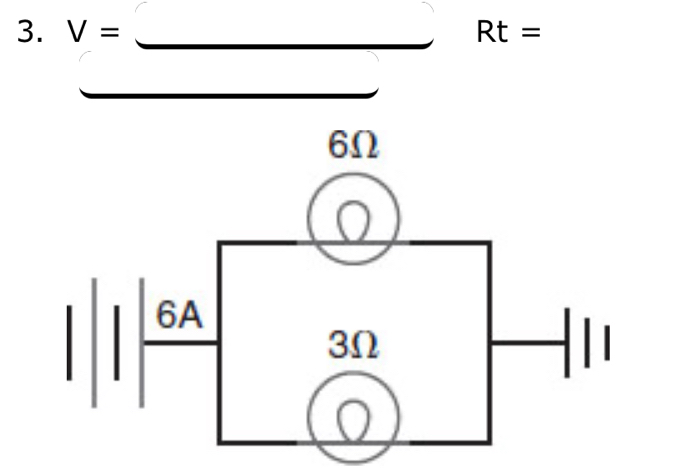 V= _  Rt=
_
6Ω
6A
3Ω
||