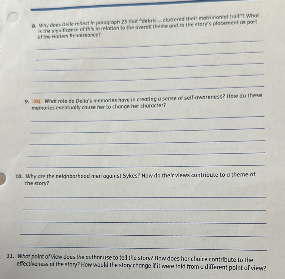 Solved: Why does Delia reflect in paragraph 25 that “debris ...