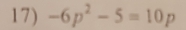 -6p^2-5=10p