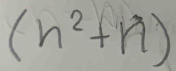 (n^2+n)