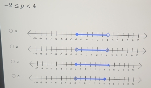 -2≤ p<4</tex>
a
b
C
d