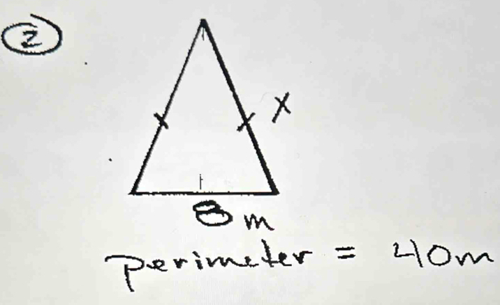 perimeter =40m