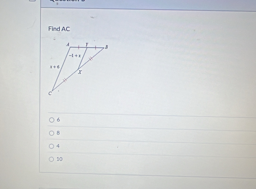 Find AC
6
8
4
10