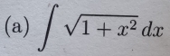 ∈t sqrt(1+x^2)dx