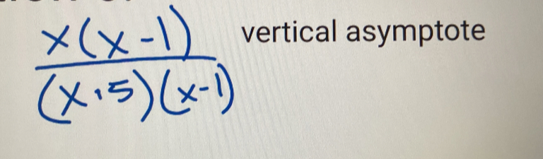 vertical asymptote