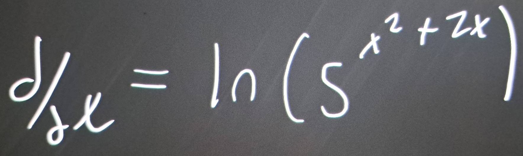  d/dx =ln (5^(x^2)+2x)