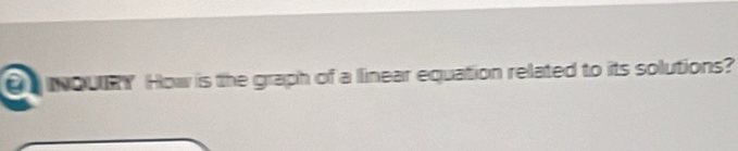 Ou outay How is the graph of a linear equation related to its solutions?