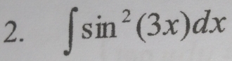 ∈t sin^2(3x)dx