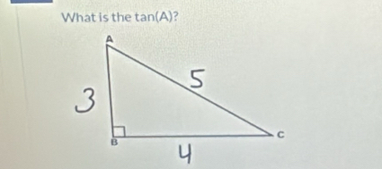 What is the tan (A) ?