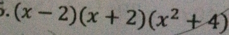 ). (x-2)(x+2)(x^2+4)