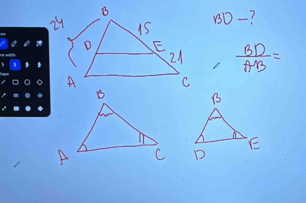 BD- 1
 BD/AB =