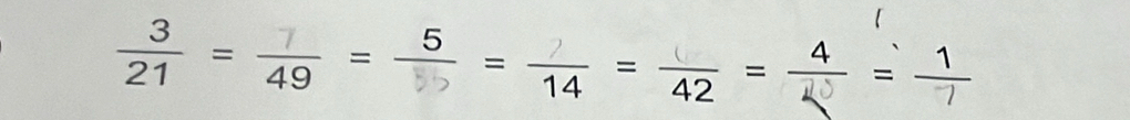 27 = 49= 3= 14 = 42 = = ÷