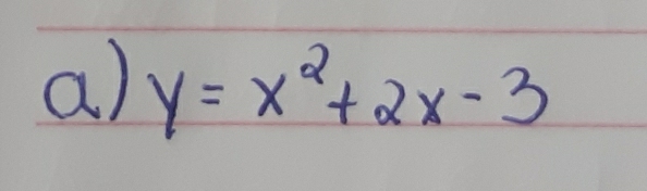 y=x^2+2x-3