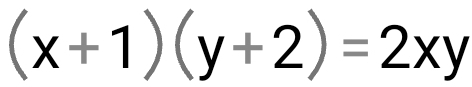 (x+1)(y+2)=2xy