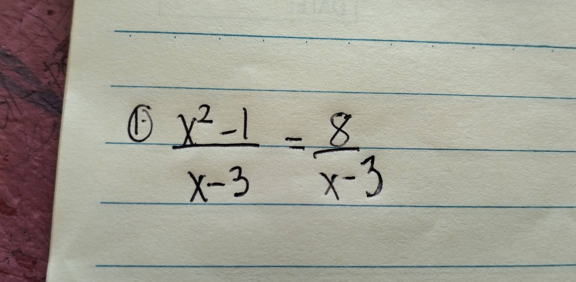  (x^2-1)/x-3 = 8/x-3 