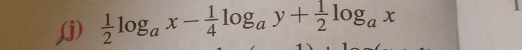  1/2 log _ax- 1/4 log _ay+ 1/2 log _ax