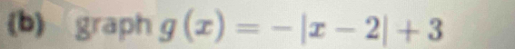 graph g(x)=-|x-2|+3