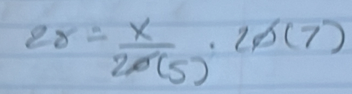 2r= x/20(5) · 20(7)