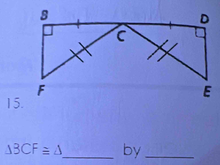 △ BCF≌ △
_by_