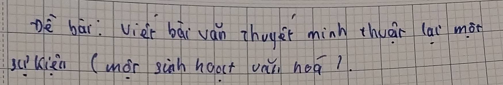 pè bái: vièi bāi ván Thugér minn thuáir lai màn 
sciuiàn (mór siàn hoat vāǐ heá?.