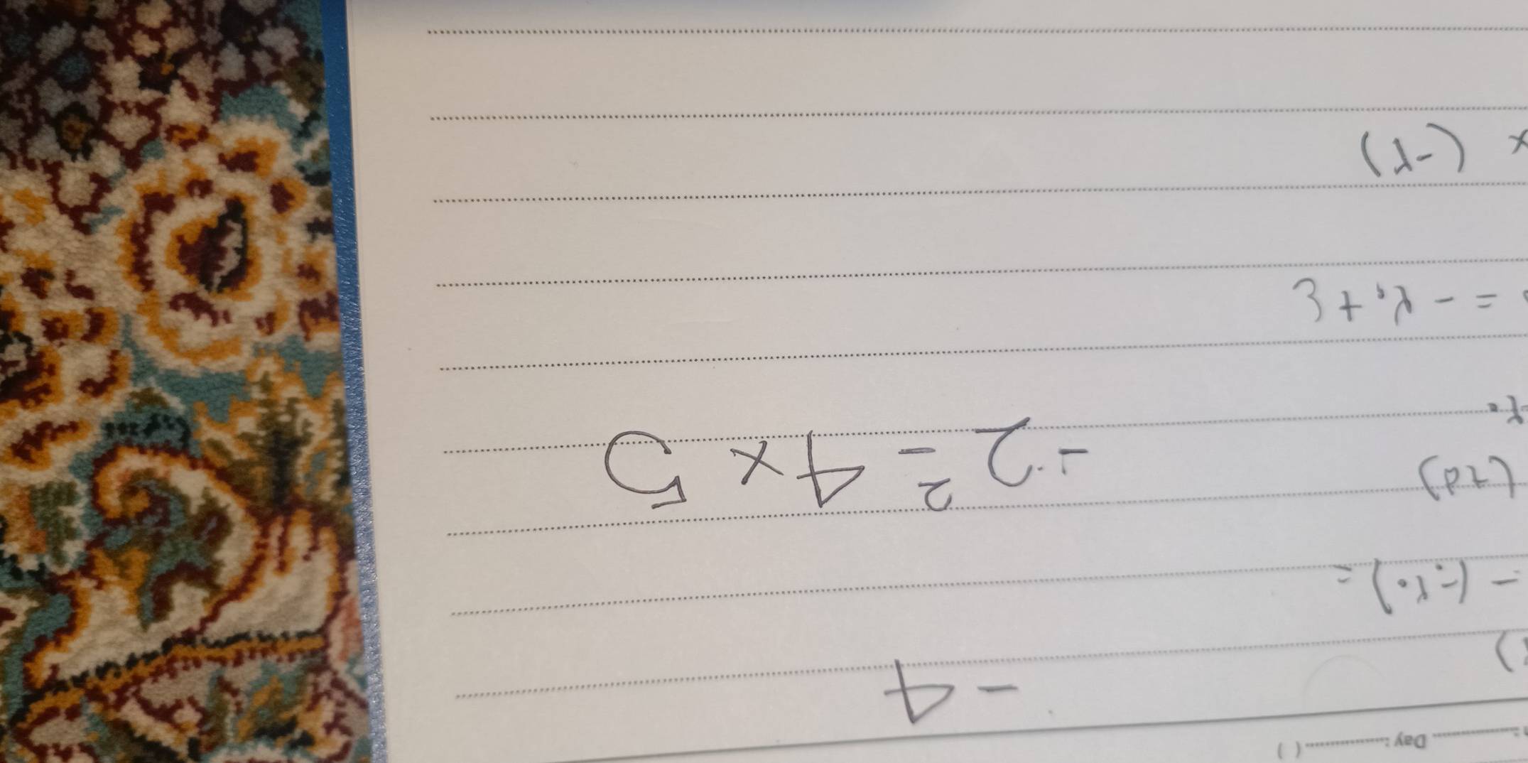 ()
-4
-(-8· )=
(+d)
Y=
-2^2-4* 5
=-1+c
x(-r)