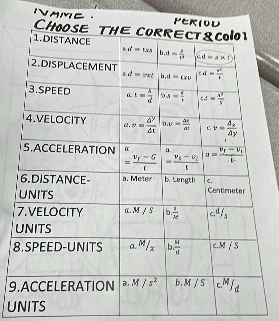 NAMC . PER
8
9
UNITS