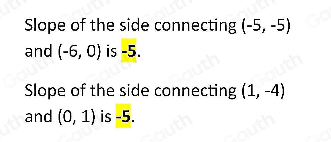 Solved: The following set of four ordered pairs below defines the ...
