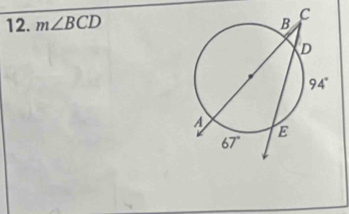 m∠ BCD