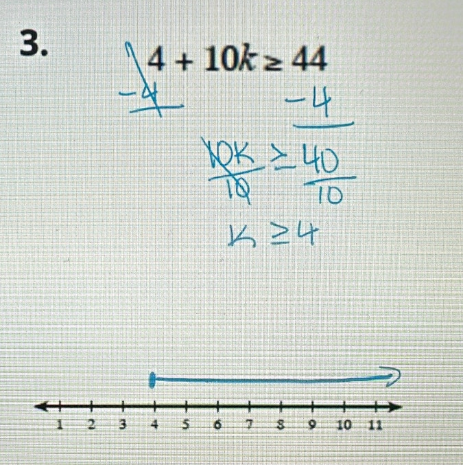 4+10k≥ 44