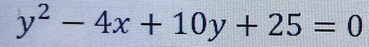 y^2-4x+10y+25=0