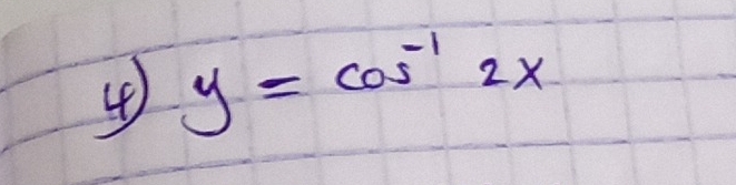 y=cos^(-1)2x