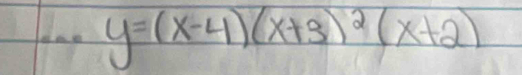 y=(x-4)(x+3)^2(x+2)