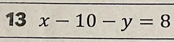 13 x-10-y=8