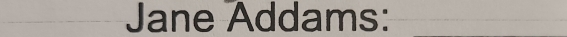 Jane Addams: