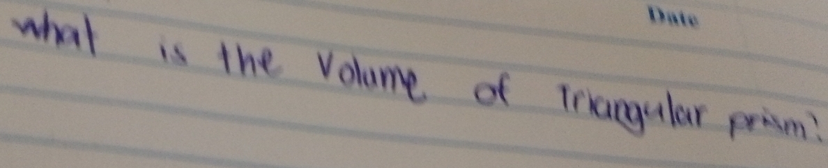 what is the Volume of Trangular prisn?