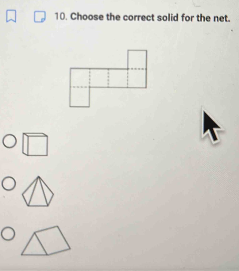 Choose the correct solid for the net.