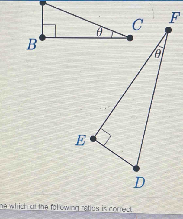 he which of the following ratios is correct.