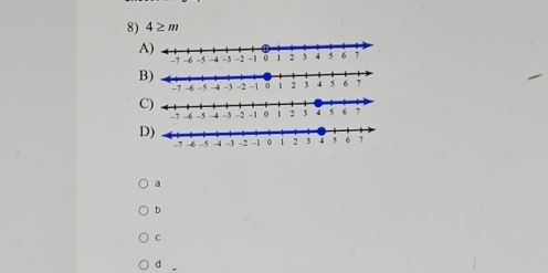 4≥ m
-6 -5
a
b
C
d