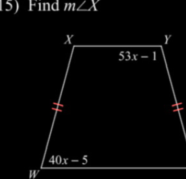 Find m∠ X