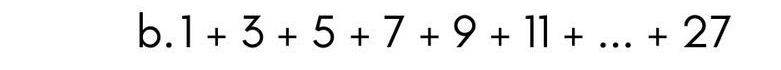 1+3+5+7+9+11+...+27