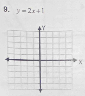 y=2x+1
X