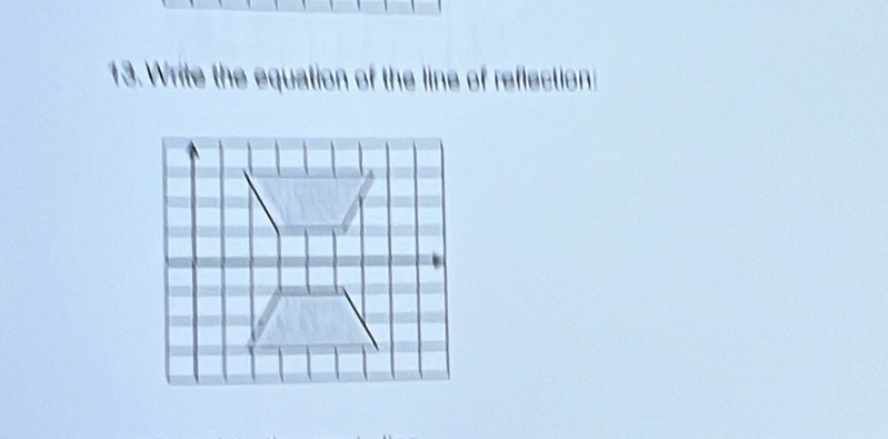 Write the equation of the line of reflection