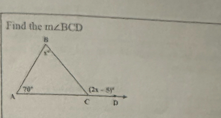 Find the m∠ BCD