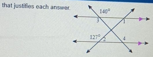 that justifies each answer.