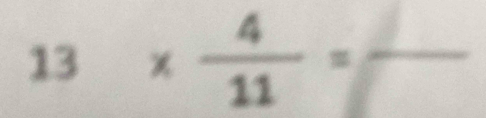 13*  4/11 =frac 