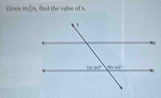 a BA ,find the value of x.