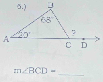 m∠ BCD=