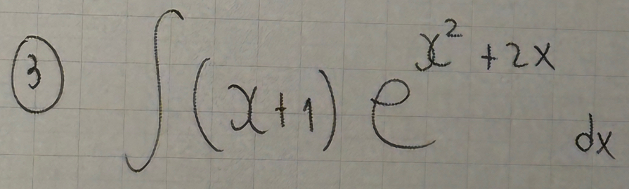 3 ∈t (x+1)e^(x^2)+2xdx